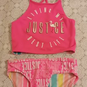 A Justice two-sided bathing suit